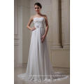 WD030 Mum's Dress Strapless Simple elegant Silk Chiffon Floor length vintage mother of the  bride dress